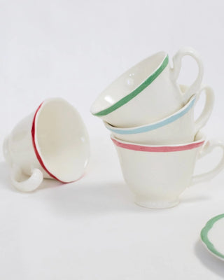 Bitossi Petalo coffee cup with saucer with scalloped rim - Buy now on ShopDecor - Discover the best products by BITOSSI HOME design