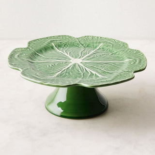 Bordallo Pinheiro Cabbage cake stand diam. 31 cm. - Buy now on ShopDecor - Discover the best products by BORDALLO PINHEIRO design