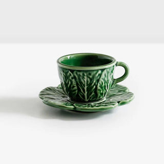 Bordallo Pinheiro Cabbage coffee cup and saucer - Buy now on ShopDecor - Discover the best products by BORDALLO PINHEIRO design