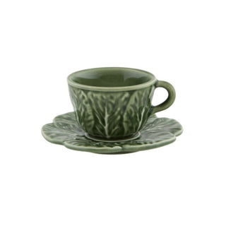 Bordallo Pinheiro Cabbage coffee cup and saucer - Buy now on ShopDecor - Discover the best products by BORDALLO PINHEIRO design