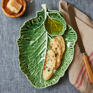 Bordallo Pinheiro Cabbage Leaf with Bowl plate 28 cm. - Buy now on ShopDecor - Discover the best products by BORDALLO PINHEIRO design