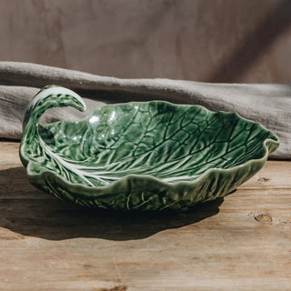 Bordallo Pinheiro Cabbage Leaf with Curvature bowl 18.5 cm. - Buy now on ShopDecor - Discover the best products by BORDALLO PINHEIRO design