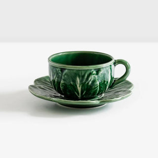 Bordallo Pinheiro Cabbage tea cup and saucer - Buy now on ShopDecor - Discover the best products by BORDALLO PINHEIRO design