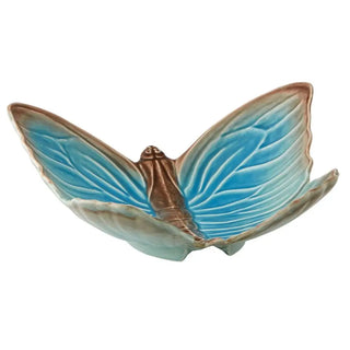 Bordallo Pinheiro Cloudy Butterflies fruit bowl 41x33 cm. - 16.14x13 in. - Buy now on ShopDecor - Discover the best products by BORDALLO PINHEIRO design
