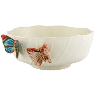 Bordallo Pinheiro Cloudy Butterflies salad bowl 33.5 cm - 13.19 inch - Buy now on ShopDecor - Discover the best products by BORDALLO PINHEIRO design