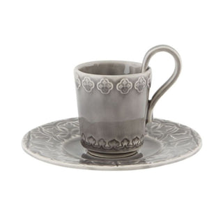 Bordallo Pinheiro Rua Nova coffee cup and saucer Bordallo Pinheiro Anthracite - Buy now on ShopDecor - Discover the best products by BORDALLO PINHEIRO design