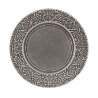 Bordallo Pinheiro Rua Nova dinner plate diam. 28 cm. Bordallo Pinheiro Anthracite - Buy now on ShopDecor - Discover the best products by BORDALLO PINHEIRO design