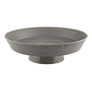 Bordallo Pinheiro Rua Nova Footed fruit bowl diam. 35 cm. Bordallo Pinheiro Anthracite - Buy now on ShopDecor - Discover the best products by BORDALLO PINHEIRO design