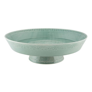 Bordallo Pinheiro Rua Nova Footed fruit bowl diam. 35 cm. Bordallo Pinheiro Morning Blue - Buy now on ShopDecor - Discover the best products by BORDALLO PINHEIRO design