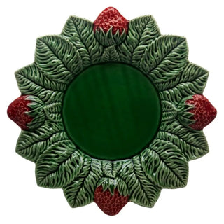 Bordallo Pinheiro Strawberry dinner plate 33 cm - 13 in - Buy now on ShopDecor - Discover the best products by BORDALLO PINHEIRO design