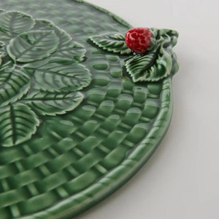 Bordallo Pinheiro Strawberry cheese tray 37x32 cm. - 14.56x12.6 in. - Buy now on ShopDecor - Discover the best products by BORDALLO PINHEIRO design