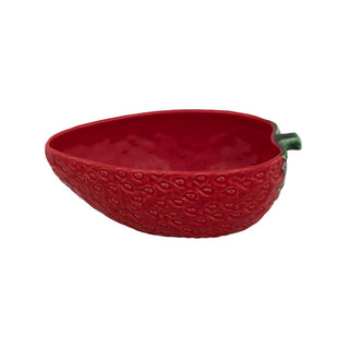 Bordallo Pinheiro Strawberry oval bowl 24x17.5 cm - 9.45x6.89 inch - Buy now on ShopDecor - Discover the best products by BORDALLO PINHEIRO design