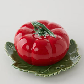 Bordallo Pinheiro Tomate butter dish with cover - Buy now on ShopDecor - Discover the best products by BORDALLO PINHEIRO design