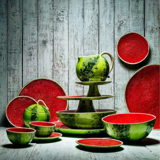 Bordallo Pinheiro Watermelon dinner plate diam. 27 cm. - Buy now on ShopDecor - Discover the best products by BORDALLO PINHEIRO design