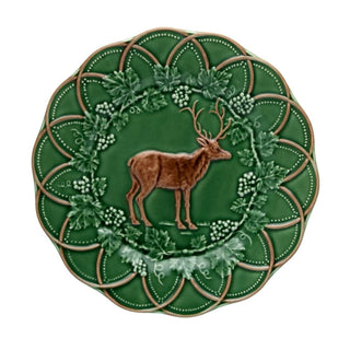 Bordallo Pinheiro Woods fruit plate diam. 24 cm. Deer - Buy now on ShopDecor - Discover the best products by BORDALLO PINHEIRO design