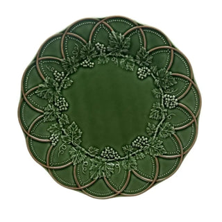 Bordallo Pinheiro Woods fruit plate 24 cm. - 9.44 in. Green Brown - Buy now on ShopDecor - Discover the best products by BORDALLO PINHEIRO design