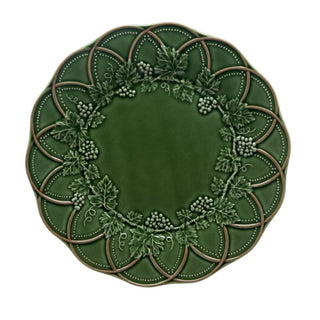 Bordallo Pinheiro Woods fruit plate diam. 24 cm. Green Brown - Buy now on ShopDecor - Discover the best products by BORDALLO PINHEIRO design