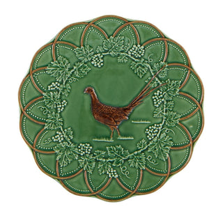 Bordallo Pinheiro Woods fruit plate diam. 24 cm. Pheasant - Buy now on ShopDecor - Discover the best products by BORDALLO PINHEIRO design