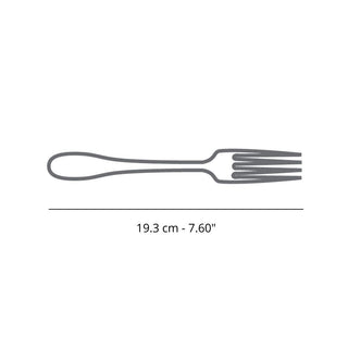 Broggi Kyoto Black dessert fork satin steel - Buy now on ShopDecor - Discover the best products by BROGGI design