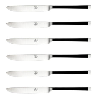 Broggi Gualtiero Marchesi set 6 steak knives polished steel - Buy now on ShopDecor - Discover the best products by BROGGI design