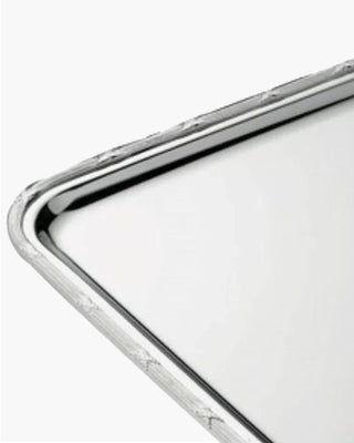 Broggi Rubans rectangular tray without handles 40x30 cm. silver-plated nickel silver - Buy now on ShopDecor - Discover the best products by BROGGI design