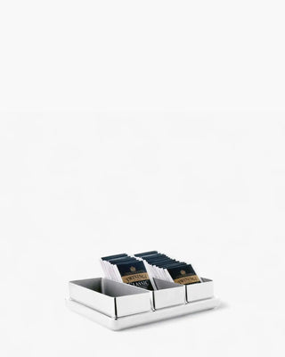 Broggi Zeta tray with teabag holder 21x13.5 cm polished steel - Buy now on ShopDecor - Discover the best products by BROGGI design