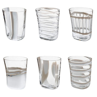 Carlo Moretti Bora set 6 tumblers cream in Murano glass - Buy now on ShopDecor - Discover the best products by CARLO MORETTI design