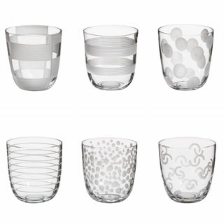 Carlo Moretti I Diversi Molati set 6 tumblers white in Murano glass - Buy now on ShopDecor - Discover the best products by CARLO MORETTI design