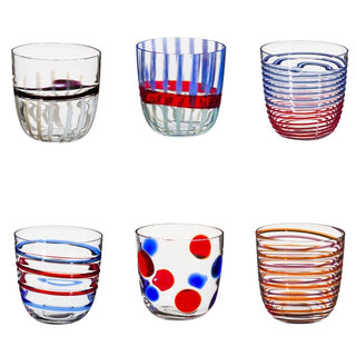 Carlo Moretti I Diversi set 6 tumblers circle in Murano glass - Buy now on ShopDecor - Discover the best products by CARLO MORETTI design