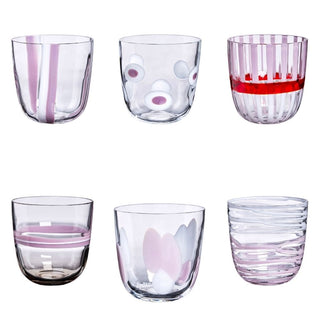 Carlo Moretti I Diversi set 6 tumblers lilac in Murano glass - Buy now on ShopDecor - Discover the best products by CARLO MORETTI design