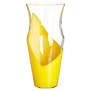 Carlo Moretti Monocromo 1852 vase in Murano glass h 36.5 cm Lime yellow - Buy now on ShopDecor - Discover the best products by CARLO MORETTI design