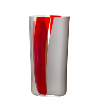 Carlo Moretti Ovale 601 vase white and red in Murano glass h 38 cm - Buy now on ShopDecor - Discover the best products by CARLO MORETTI design