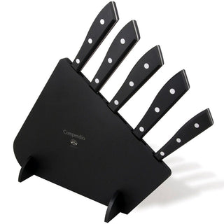 Coltellerie Berti Compendio block with 5 kitchen knives 8562 black - Buy now on ShopDecor - Discover the best products by COLTELLERIE BERTI 1895 design