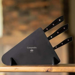 Coltellerie Berti Compendio block with 5 kitchen knives 8562 black - Buy now on ShopDecor - Discover the best products by COLTELLERIE BERTI 1895 design