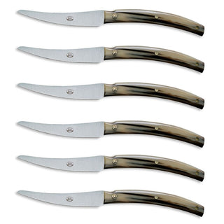 Coltellerie Berti Convivio Nuovo set 6 steak knives 601 ox horn - Buy now on ShopDecor - Discover the best products by COLTELLERIE BERTI 1895 design