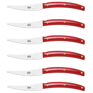 Coltellerie Berti Convivio Nuovo set 6 steak knives 9619 red - Buy now on ShopDecor - Discover the best products by COLTELLERIE BERTI 1895 design