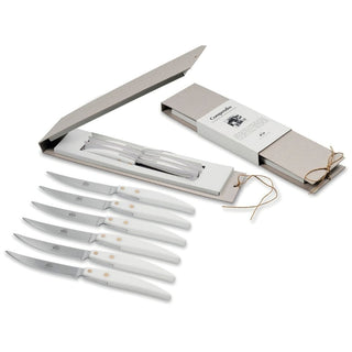 Coltellerie Berti Compendio Policromia set 6 table knives 8061 white - Buy now on ShopDecor - Discover the best products by COLTELLERIE BERTI 1895 design