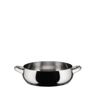 Alessi SG102 Mami steel low casserole with two handles - Buy now on ShopDecor - Discover the best products by ALESSI design