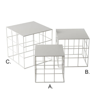 Atipico Set 3 Reton Square small tables metal - Buy now on ShopDecor - Discover the best products by ATIPICO design