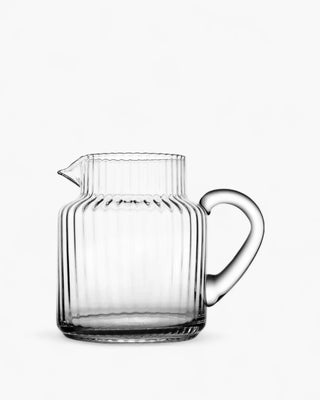 Ivv Dudu da pticher with handle in optic clear glass 1.25 l - 42.27 oz - Buy now on ShopDecor - Discover the best products by IVV design