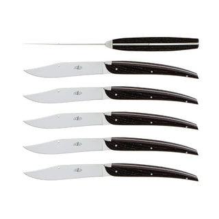 Forge de Laguiole Signature Christian Ghion for Gérald Passédat table knives set with ash tree handle - Buy now on ShopDecor - Discover the best products by FORGE DE LAGUIOLE design