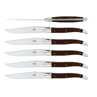 Forge de Laguiole Tradition table knives set with ash tree handle - Buy now on ShopDecor - Discover the best products by FORGE DE LAGUIOLE design