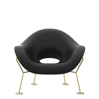 Qeeboo Pupa Armchair Brass Base Indoor by Andrea Branzi - Buy now on ShopDecor - Discover the best products by QEEBOO design