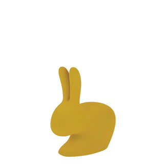 Qeeboo Rabbit Chair Baby Velvet Finish in the shape of a rabbit - Buy now on ShopDecor - Discover the best products by QEEBOO design