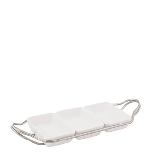 Sambonet New Living hors d'oeuvre tray 36 x 18 cm with holder - Buy now on ShopDecor - Discover the best products by SAMBONET design