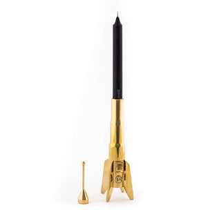 Diesel with Seletti Cosmic Diner Hard Rocket candle holder small gold - Buy now on ShopDecor - Discover the best products by DIESEL LIVING WITH SELETTI design