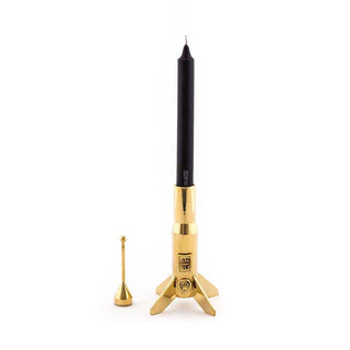 Diesel with Seletti Cosmic Diner Hard Rocket candle holder large gold - Buy now on ShopDecor - Discover the best products by DIESEL LIVING WITH SELETTI design