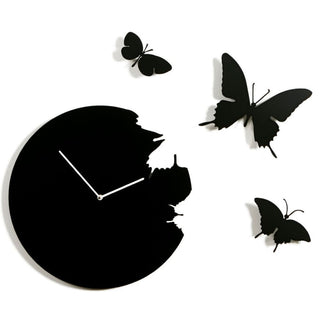 Domeniconi Butterfly wall clock black - Buy now on ShopDecor - Discover the best products by DOMENICONI design