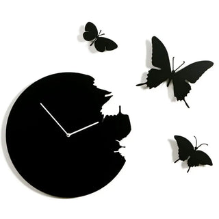 Domeniconi Butterfly wall clock Black - Buy now on ShopDecor - Discover the best products by DOMENICONI design