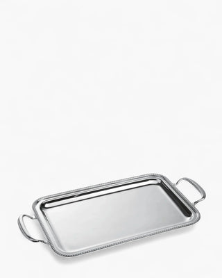 Ercuis Ambassade Perles tray silver plated With Handles 50x38 cm - 19.68x14.96 in - Buy now on ShopDecor - Discover the best products by ERCUIS design